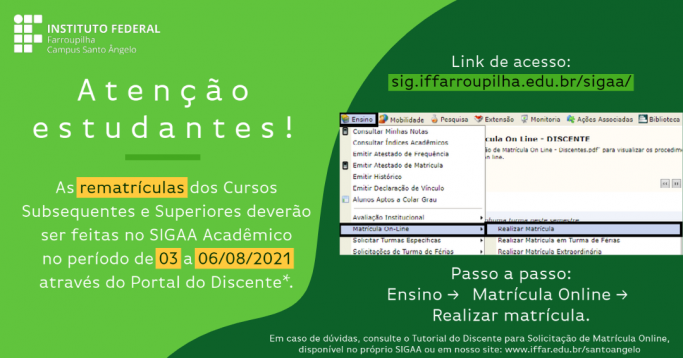 Rematrículas 2021 2 capa Facebook