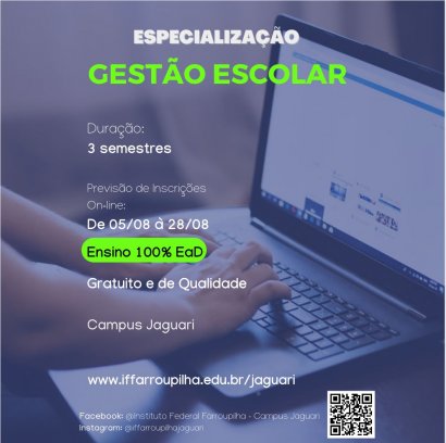 Especialização em Gestão escolar