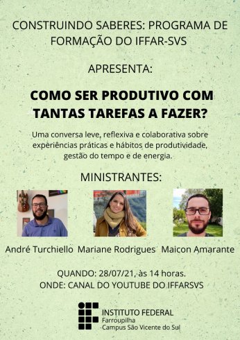 Cartaz Bate papo 28 07