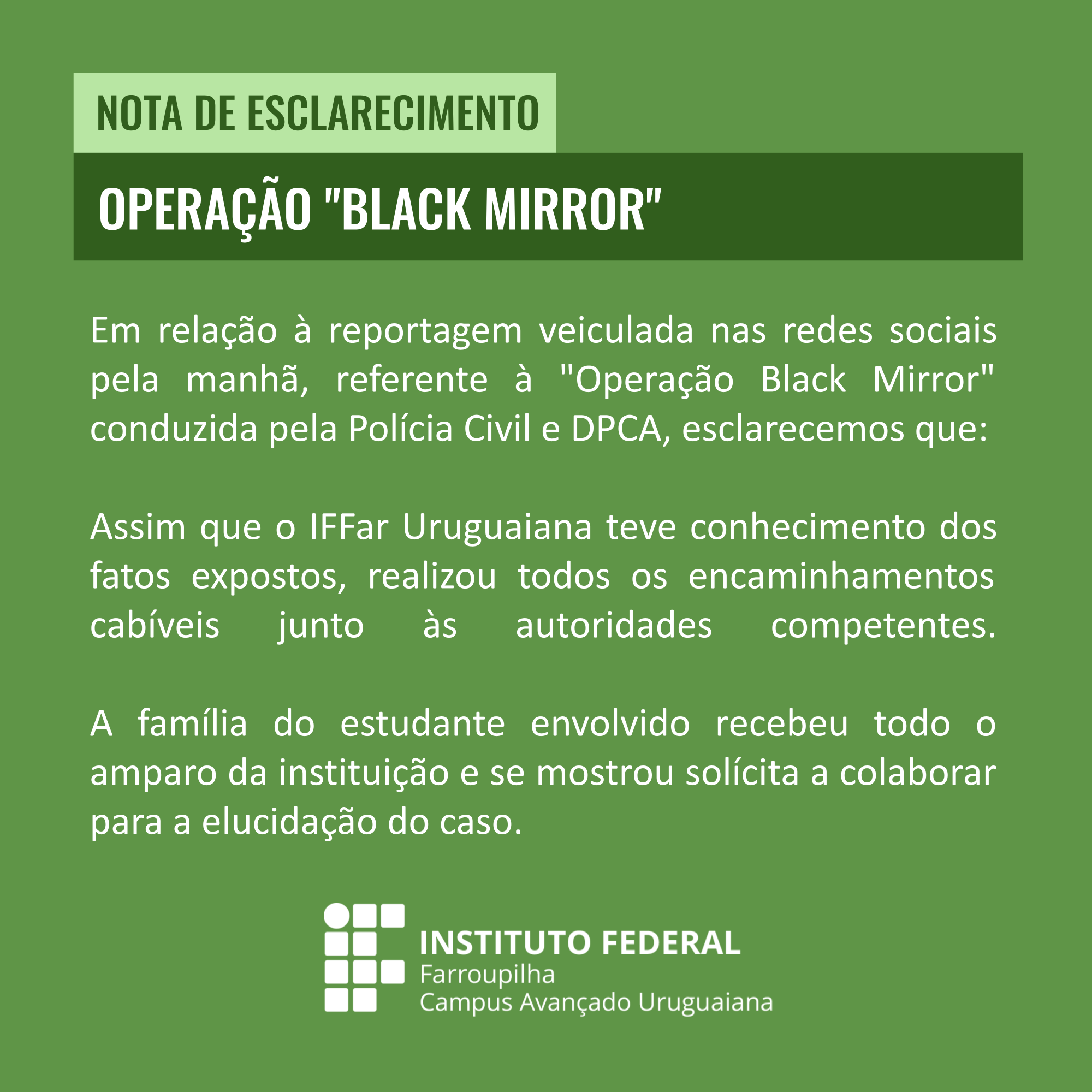 Nota de Esclarecimento Black Mirror Barbara Gorziza Avila