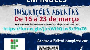 Inscrições abertas para cursos de extensão em idiomas PROCESSO SELETIVO CURSOS DE INGLÊS 1