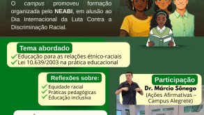IFFar Santo Ângelo promove formação sobre educação para as relações étnico-raciais IFFar Santo Ângelo promove formação sobre educação para as relações étnico-raciais