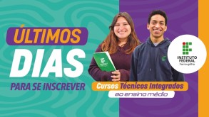 Inscrições para seleção dos Técnicos Integrados encerram nesta quarta (9) Inscrições para seleção dos Técnicos Integrados encerram nesta quarta (9)